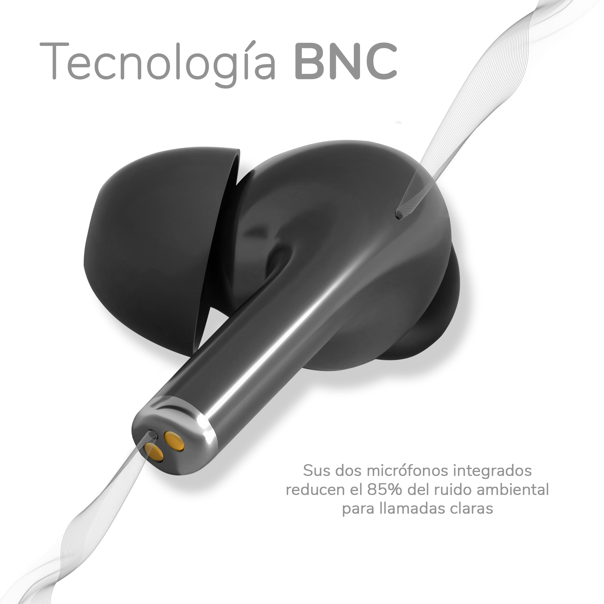 Foto 4 pulgar | Audífonos Inalámbricos Binden Onepods Con Tecnología Bnc color Negro