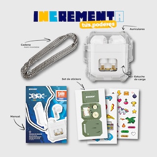 Foto 5 | Audífonos Gamer Binden Dark Booster con Stickers Tecnología Bnc Inalámbricos color Blanco