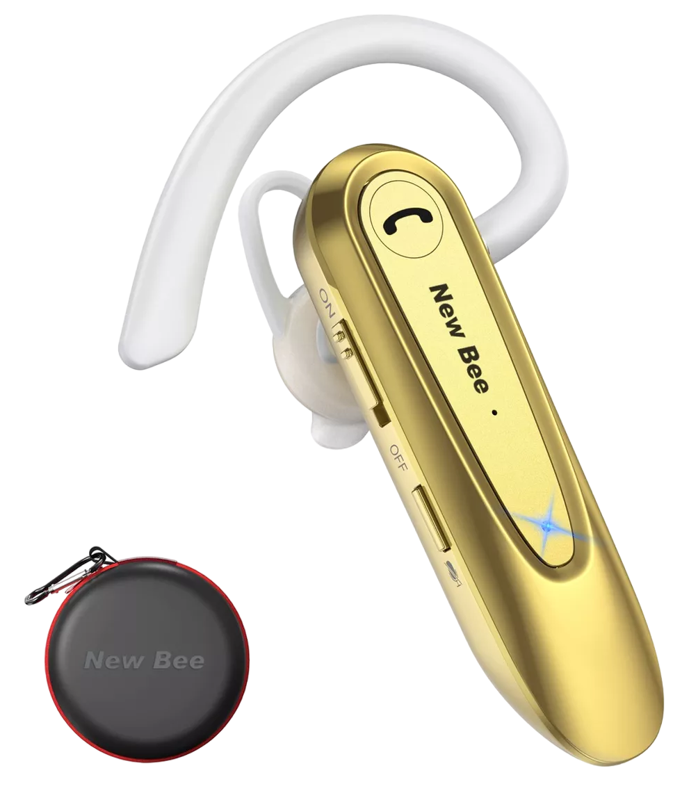 Auriculares Monoaurales In-ear New Bee Auricular Inalámbrico Dorado