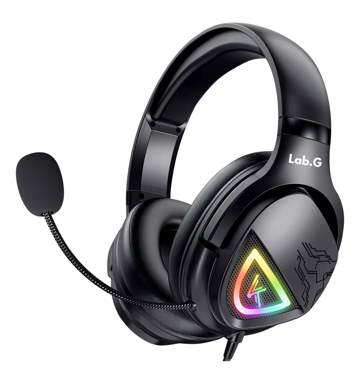 Audífonos Gamer Diadema Con Microfono Led Rgb Negro