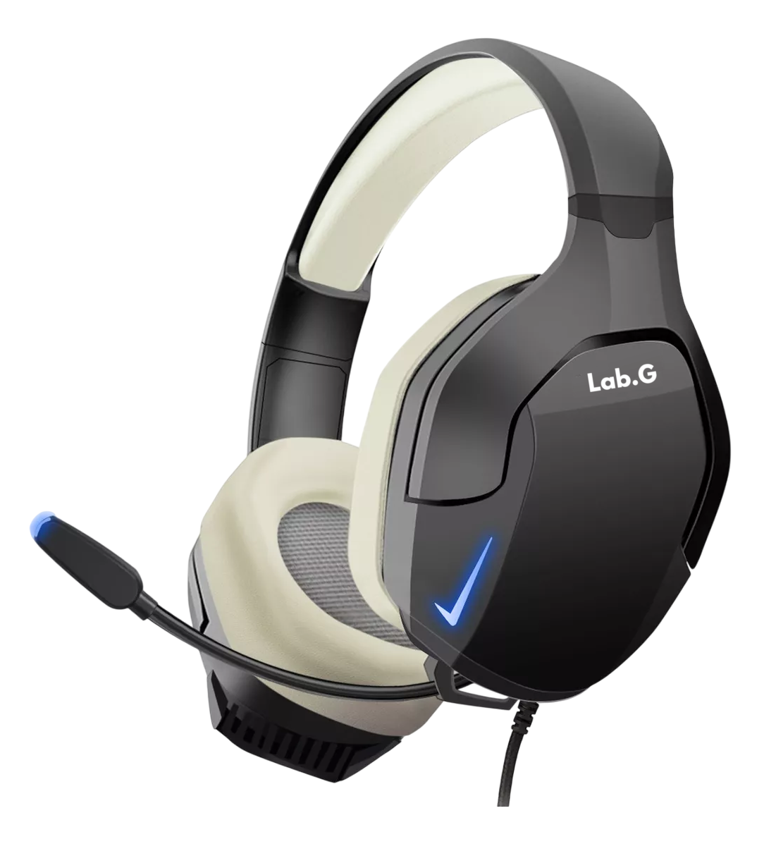 Audífonos Gamer Para Xbox Pc K10 Con Microfono Y Led Rgb Color Negro/beige