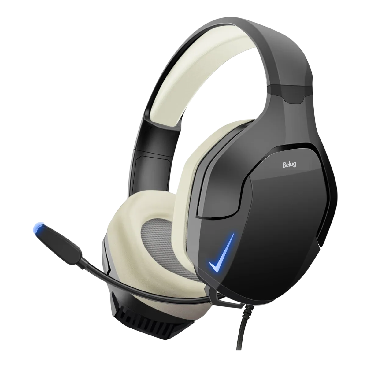 Audífonos Belug  Gamer Para Xbox Negro Beige
