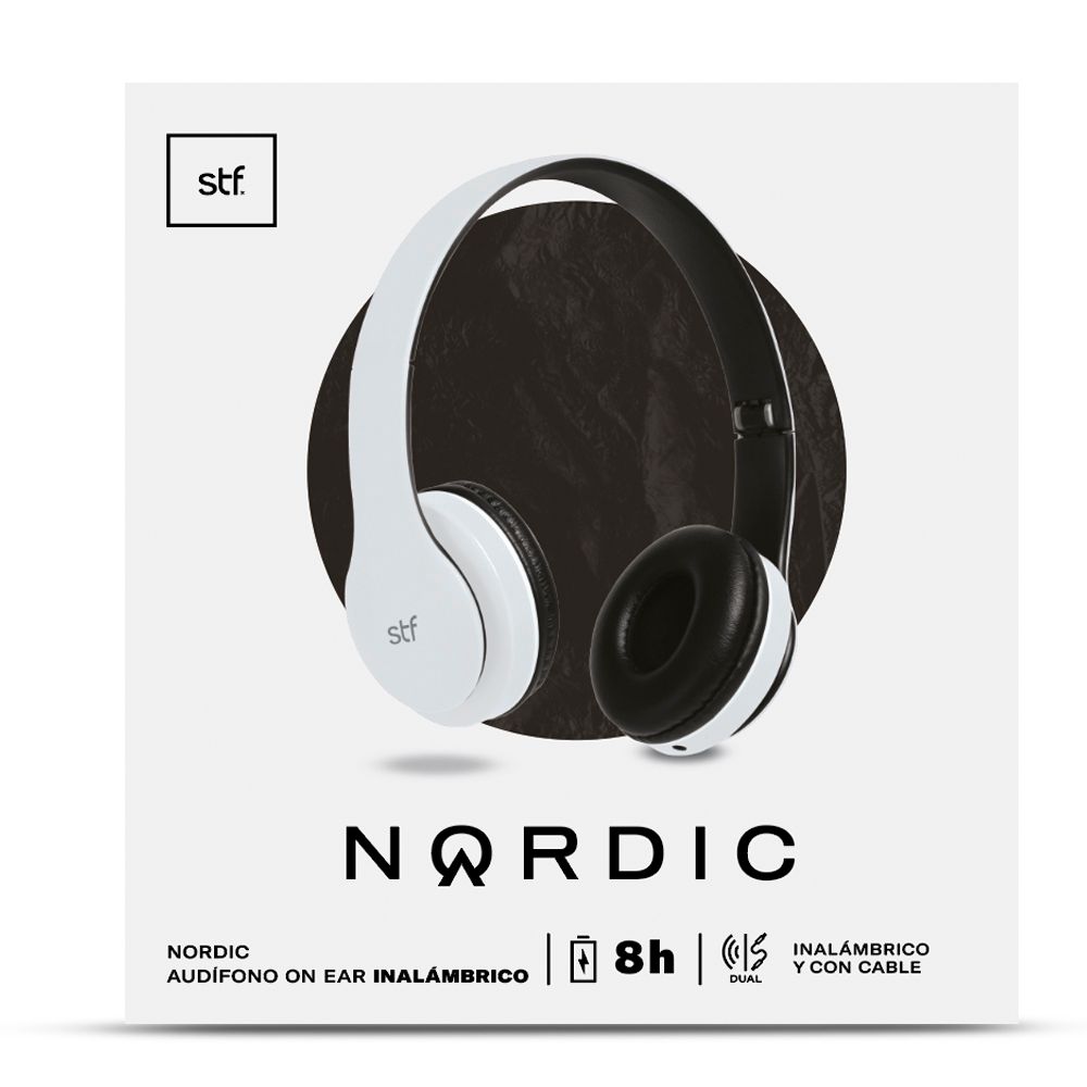 Foto 4 pulgar | Audífono Inalámbrico Stf Nordic On Ear color Blanco