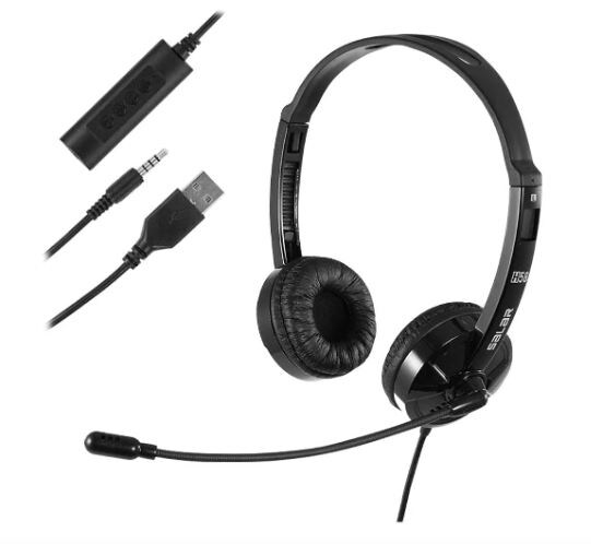 Audífonos Alámbricos Diadema Con Micrófono $657