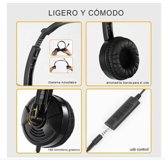 Foto 2 | Audífonos Alámbricos Diadema Con Micrófono