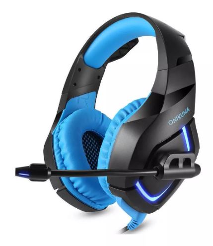 Audífonos Gamer K1-b con Luz Led Azul