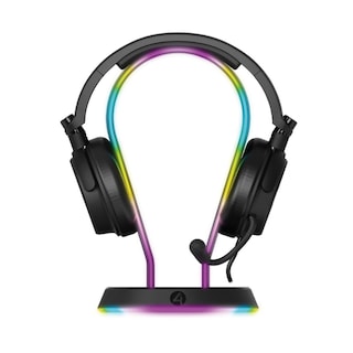 Foto 2 | Bundle 4gamers Audífonos Con Soporte Light Up Gaming Multiplataforma Rgb - Negro