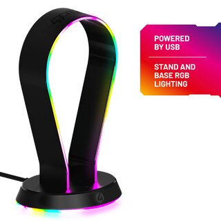 Foto 4 | Bundle 4gamers Audífonos Con Soporte Light Up Gaming Multiplataforma Rgb - Negro