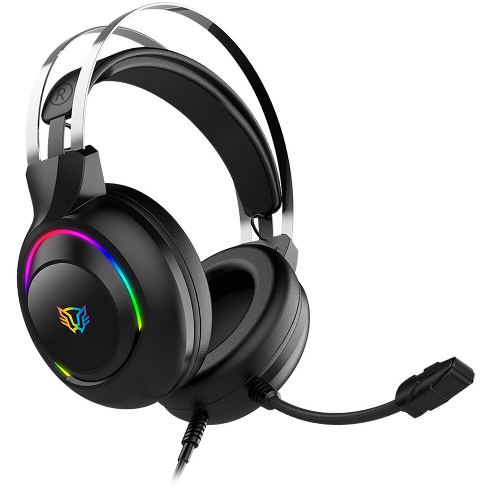 Foto 2 pulgar | Audífonos Diadema Gamer Balam Rush Hesix II HS688 Micrófono USB/Jack 3.5 mm RGB Negro