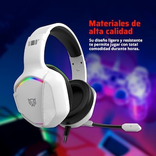 Foto 2 | Audifonos Diadema Gamer Balam Rush Orphix Ii Hs699 Micrófono Usb/jack 3.5mm Rgb Blanco Br-941198
