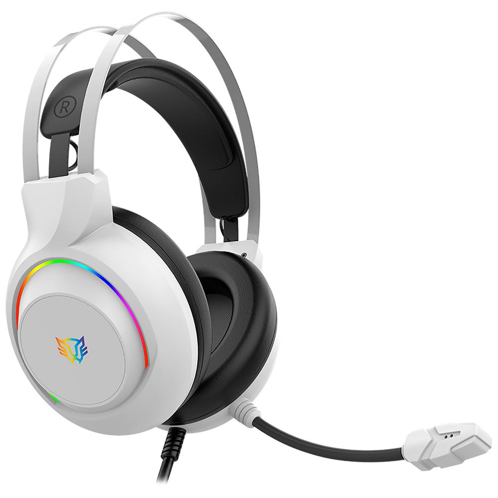 Foto 1 | Audífonos Diadema Gamer Balam Rush Hesix Ii Hs688 Micrófono Usb/jack 3.5mm Rgb Blanco Br-941211