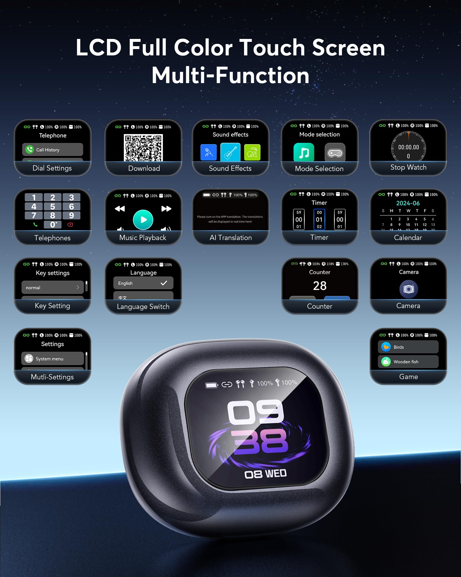 Foto 6 pulgar | Auriculares De Traducción Euqq Ai Language Bluetooth 5.4 144 Idiomas - Venta Internacional.