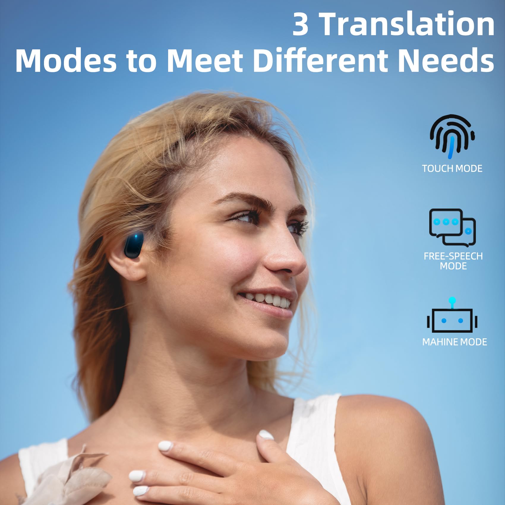 Foto 4 pulgar | Auriculares De Traducción Chensive 3 En 1 Ai Real Time 145 Idiomas - Venta Internacional.