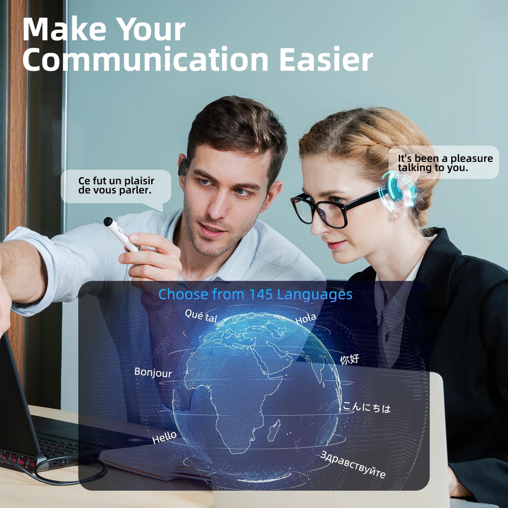Foto 6 | Auriculares De Traducción Chensive 3 En 1 Ai Real Time 145 Idiomas - Venta Internacional.
