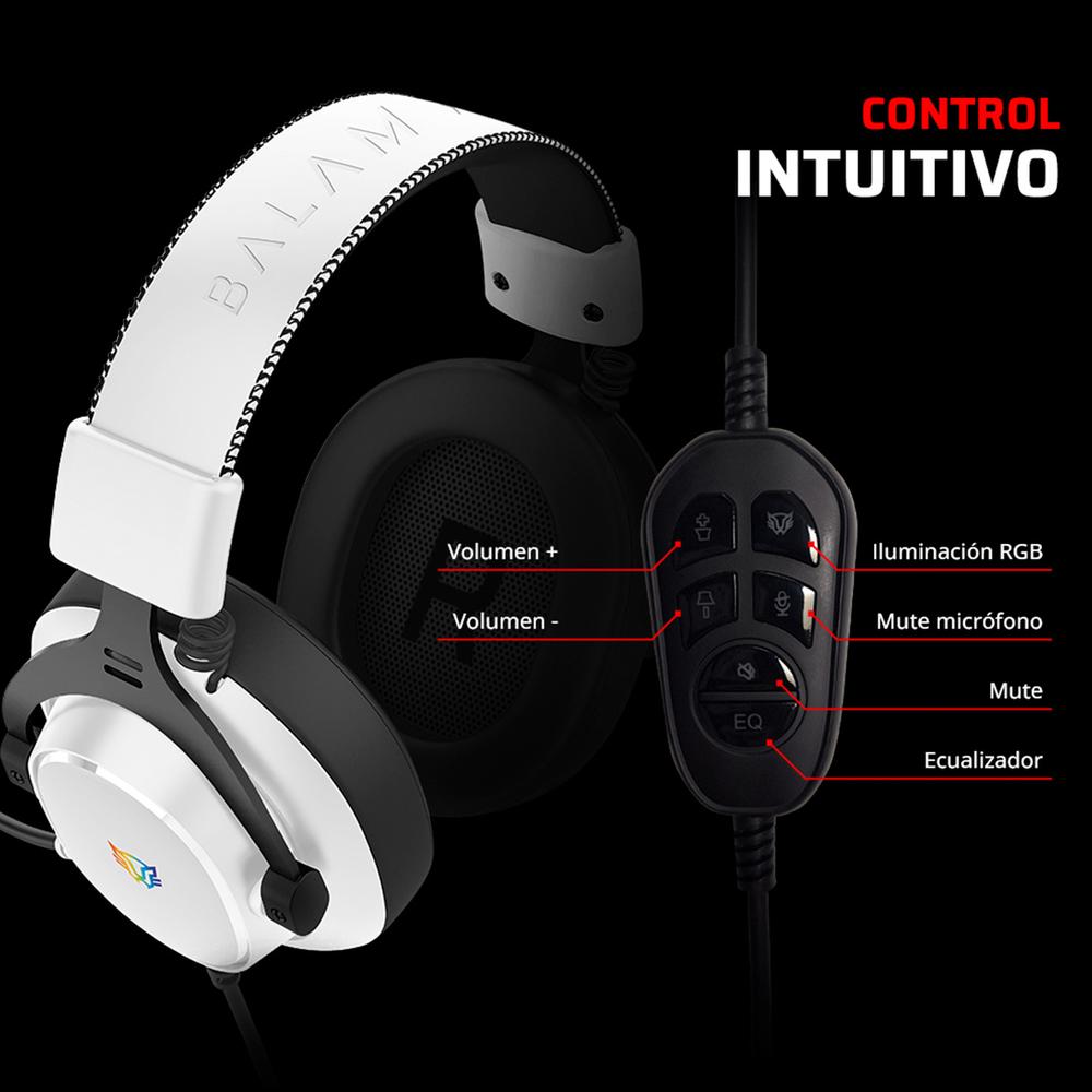 Foto 4 | Audifonos Diadema Gamer Balam Rush Aviator Expert Ha777 Microfono Desmontable 3.5mm + Usb Rgb Pc Con