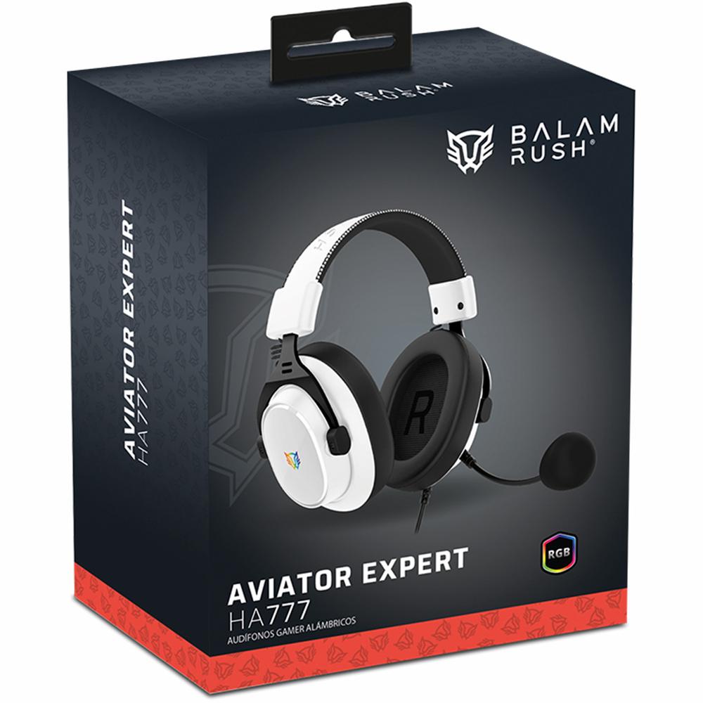 Foto 7 pulgar | Audifonos Diadema Gamer Balam Rush Aviator Expert Ha777 Microfono Desmontable 3.5mm + Usb Rgb Pc Con