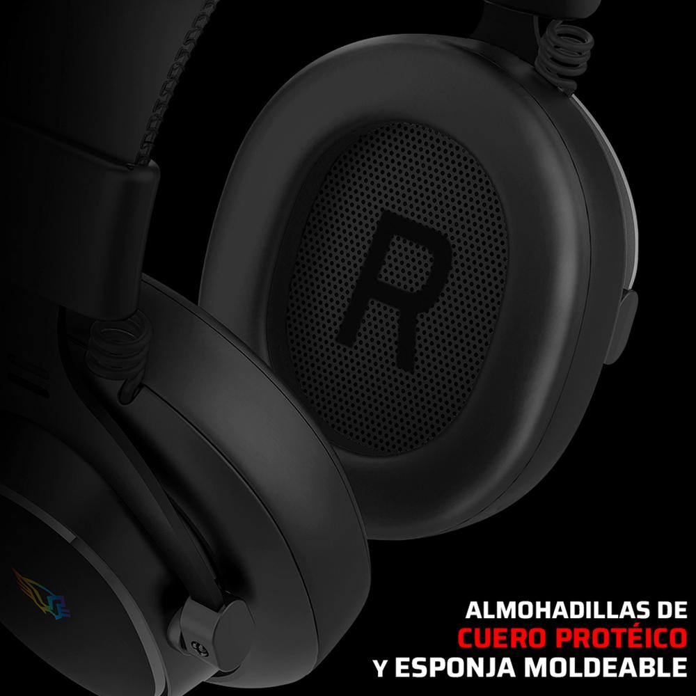 Foto 4 pulgar | Audifonos Diadema Gamer Balam Rush Aviator Expert Ha777 Microfono Desmontable 3.5mm + Usb Rgb Pc Con