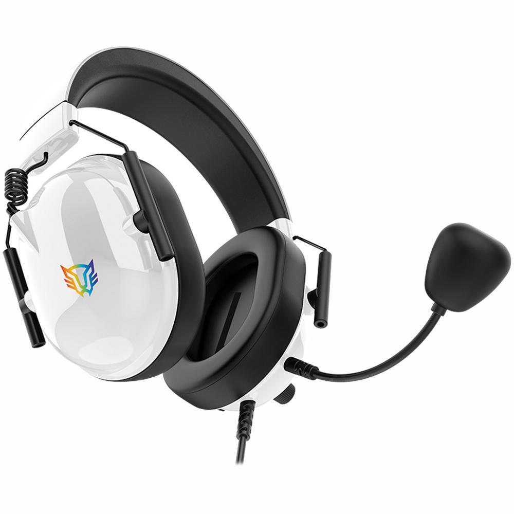 Foto 4 pulgar | Audifonos Diadema Gamer Balam Rush Aviator Level Ha757 Microfono 3.5 + Usb Rgb Blanco Br-941174