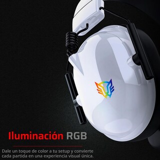Foto 4 | Audifonos Diadema Gamer Balam Rush Aviator Level Ha757 Microfono 3.5 + Usb Rgb Blanco Br-941174