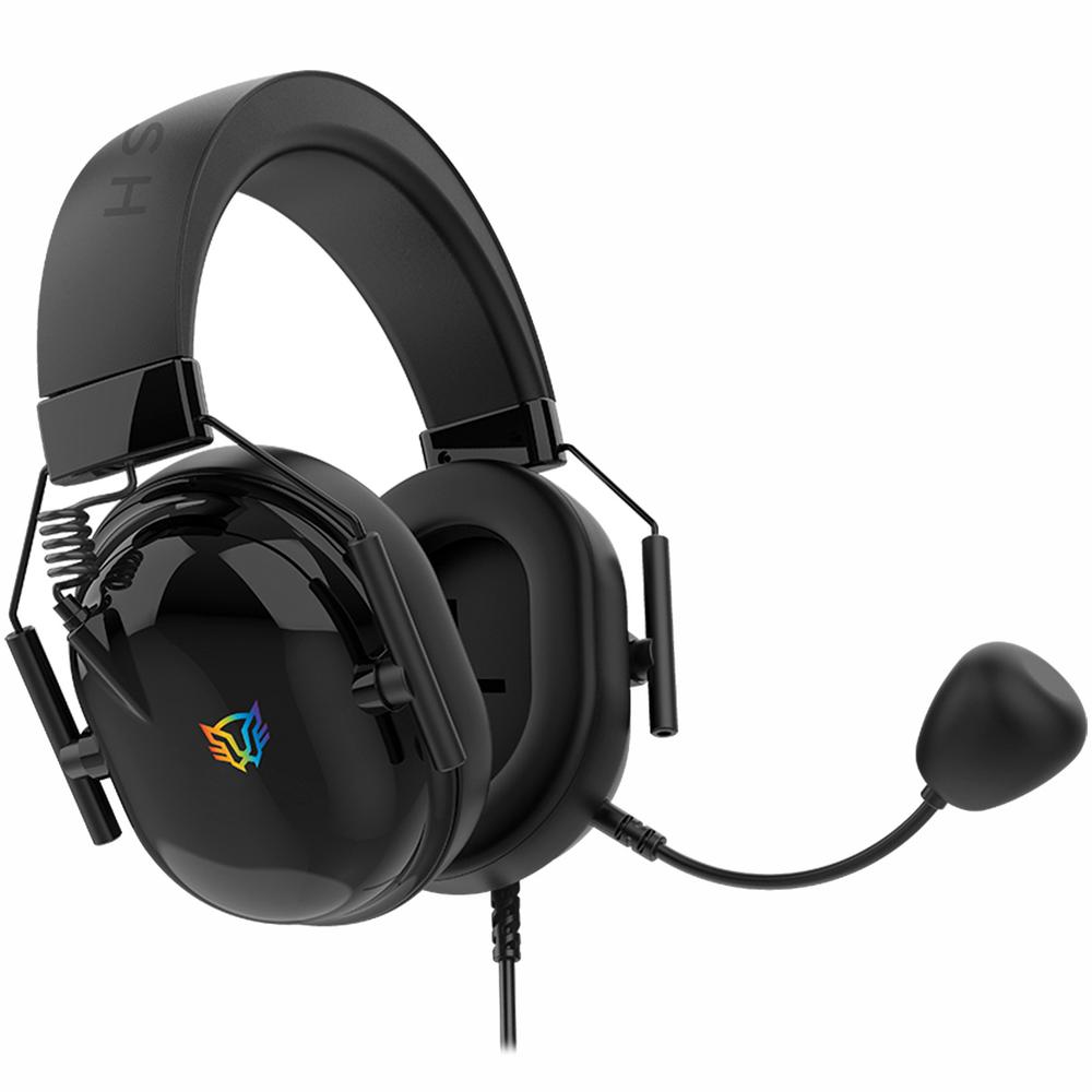 Foto 2 pulgar | Audifonos Diadema Gamer Balam Rush Aviator Level Ha757 Microfono 3.5 + Usb Rgb Negro Br-941167