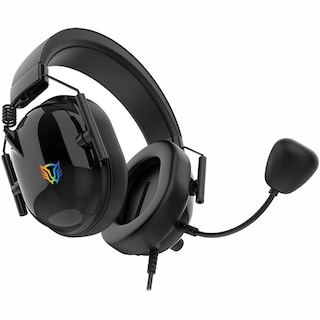 Foto 3 | Audifonos Diadema Gamer Balam Rush Aviator Level Ha757 Microfono 3.5 + Usb Rgb Negro Br-941167