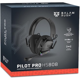 Foto 6 | Audifonos Diadema Gamer Balam Rush Pilot Pro Hs808 Inalambricos Microfono Conexion Dual Bt 5.0 / Usb