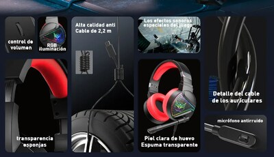 Foto 4 | Xtellar Auriculares Gamer Premium Con Micrófono Hd Rgb Dinámico Compatibilidad Universal Para Pc Xbox Ps4