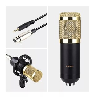 Foto 2 | Kit de Micrófono Condensador Dorado con Soporte para Brazo - Venta Internacional