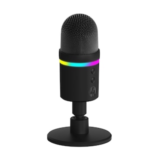Foto 2 | Micrófono Streaming 4gamers: Usb Con Luz Led Rgb, Supercardioide, Cancelación De Ruido - Negro