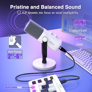 Foto 2 | Micrófono Para Juegos Fifine Am8 Xlr/usb Para Transmisión De Podcasts - Venta Internacional.