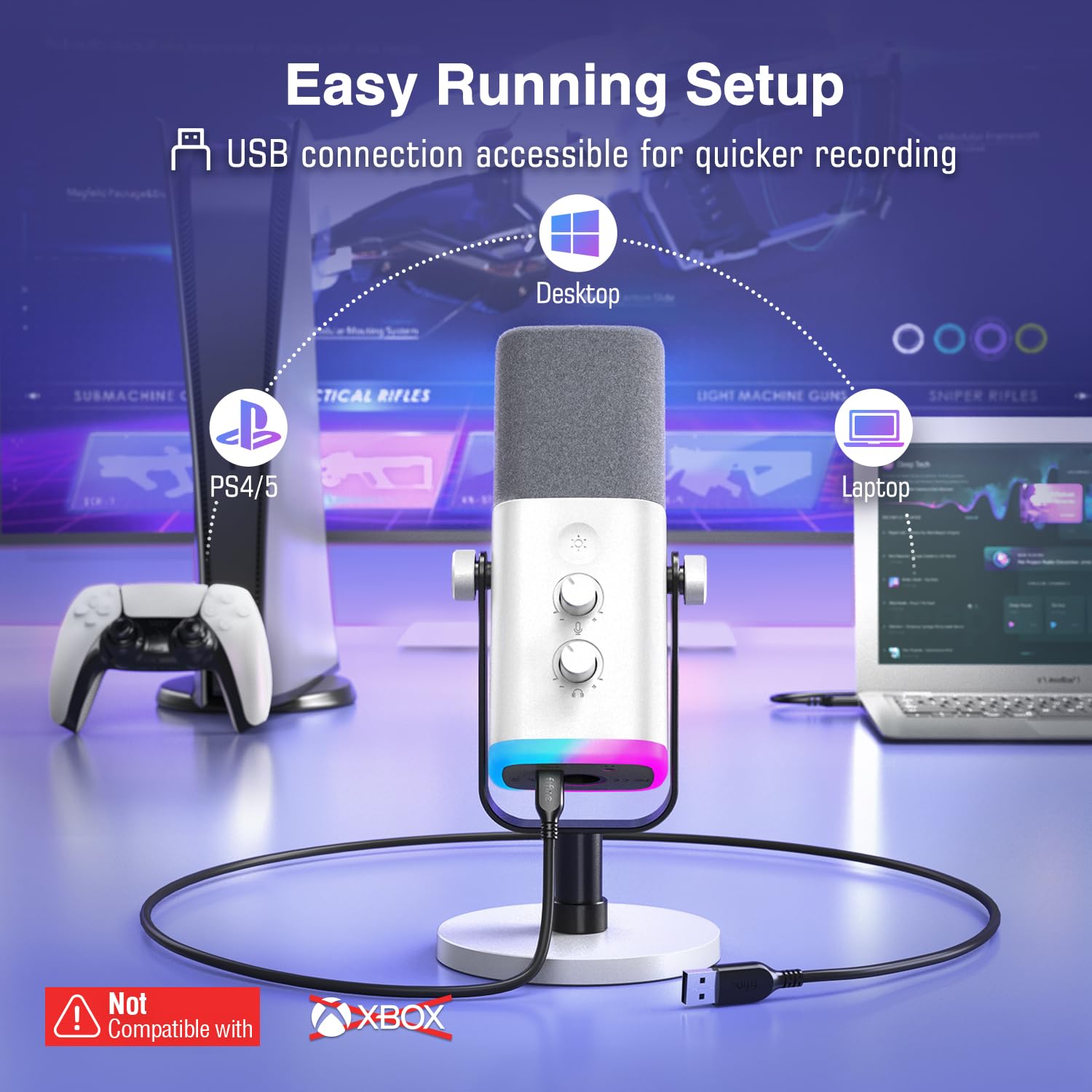 Foto 4 pulgar | Micrófono Para Juegos Fifine Am8 Xlr/usb Para Transmisión De Podcasts - Venta Internacional.