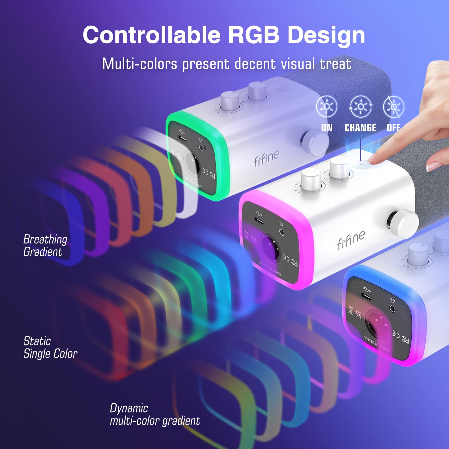 Foto 4 | Micrófono Para Juegos Fifine Am8 Xlr/usb Para Transmisión De Podcasts - Venta Internacional.