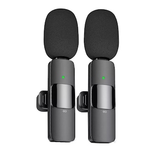 Foto 1 | Set 2pcs Micrófono Inalámbrico Para Iphone Ipad Android Eo Safe Imports Esi-4982-1 Negro
