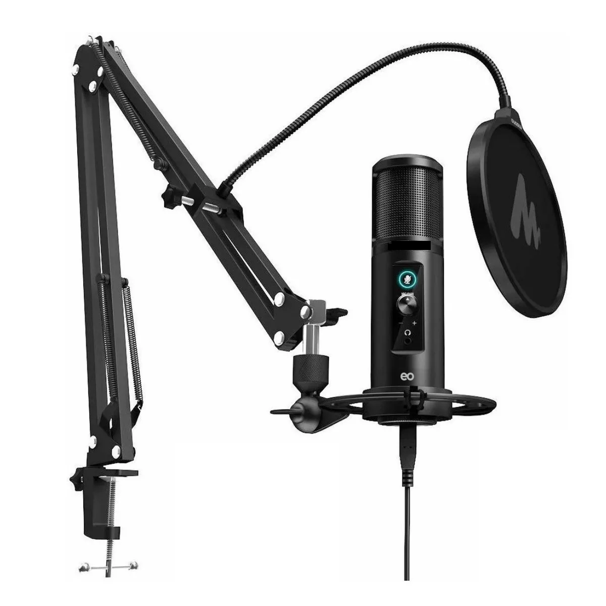 Micrófono Condensador Cardioide Negro Eo Safe Imports Esi-3903-1 Negro