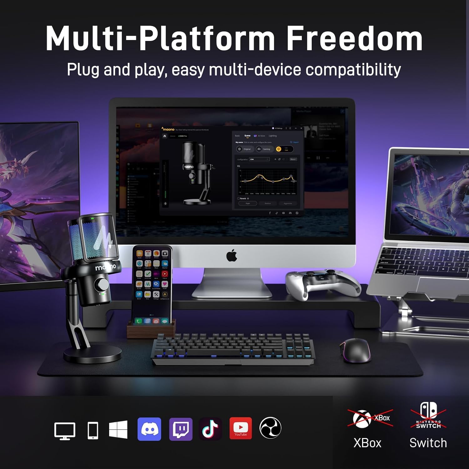 Foto 7 pulgar | Micrófono Inalámbrico Para Juegos Maono Dm40 Pro Con Cambio De Voz Ai - Venta Internacional.
