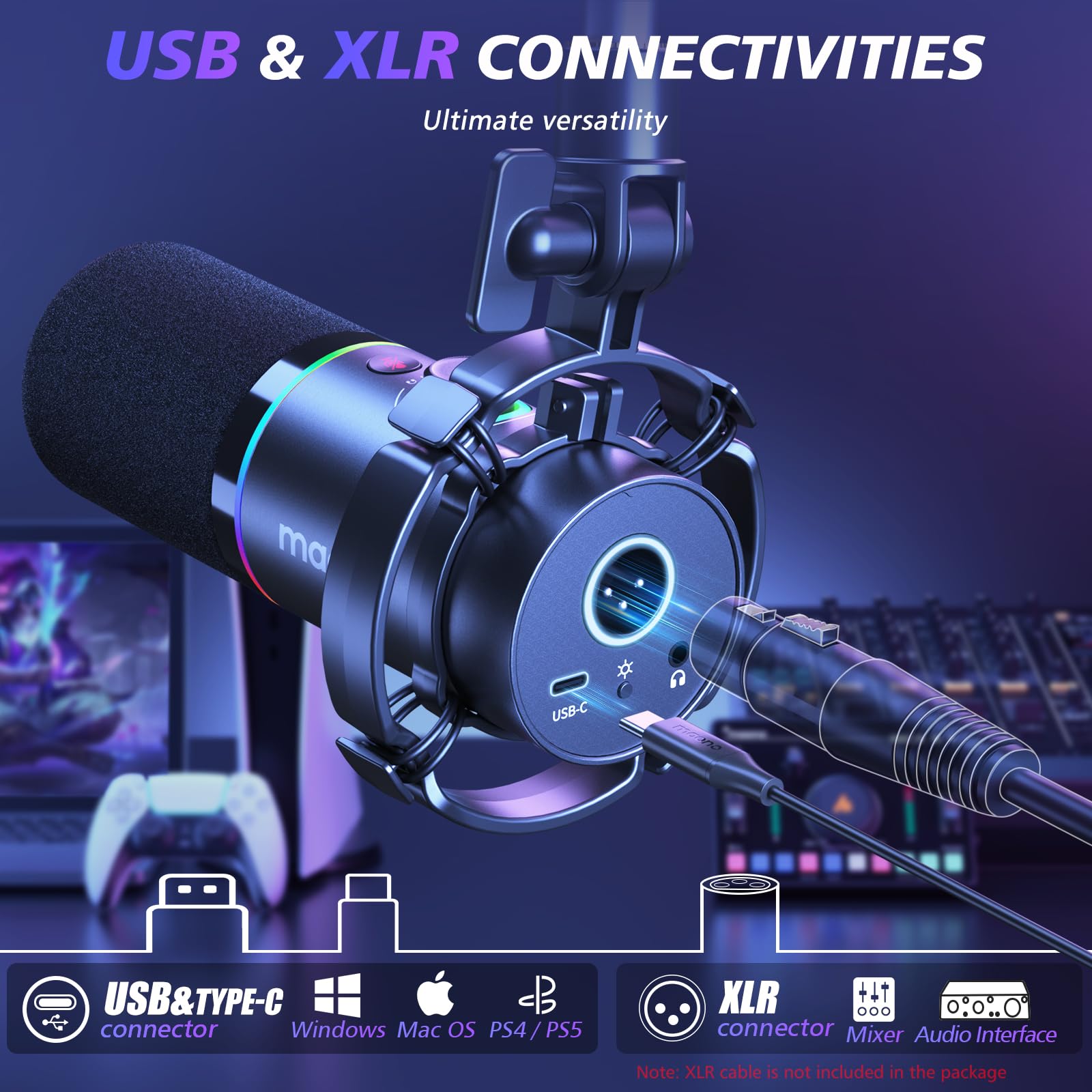 Foto 2 | Micrófono Maono Pd200xs Dynamic Xlr/usb Con Control De Software - Venta Internacional.