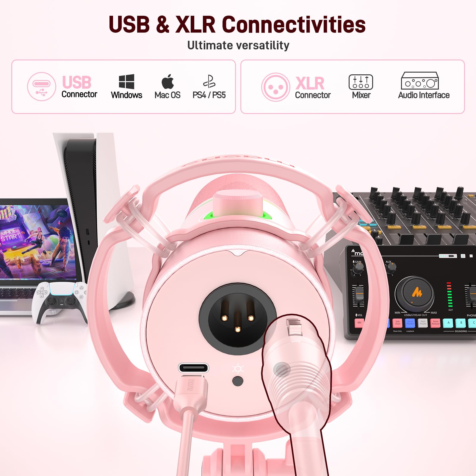 Foto 2 | Micrófono Maono Pd200xs Dynamic Xlr/usb Con Software Rosa - Venta Internacional.