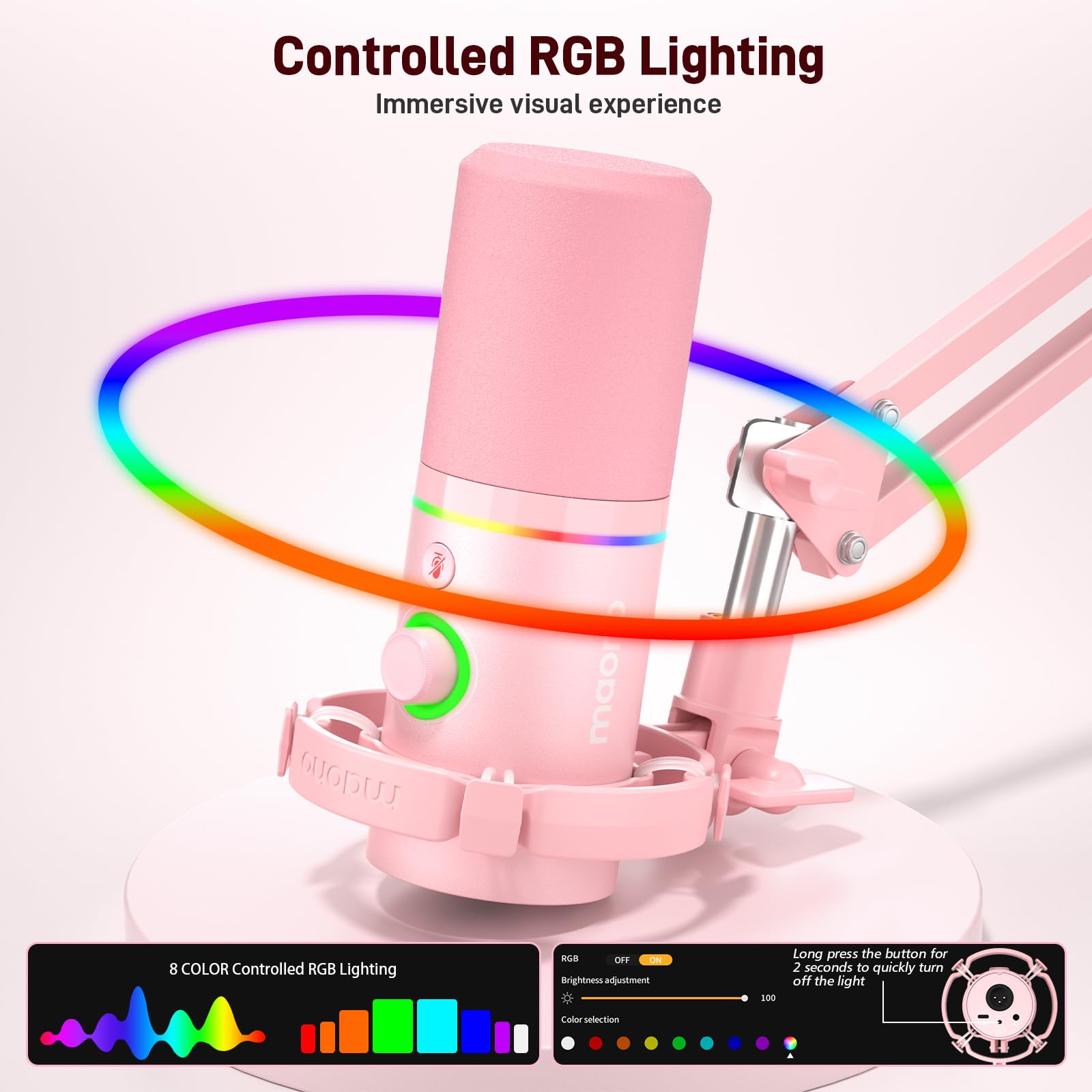 Foto 4 | Micrófono Maono Pd200xs Dynamic Xlr/usb Con Software Rosa - Venta Internacional.