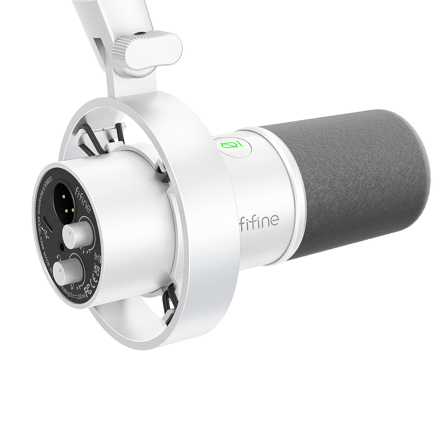 Foto 1 | Micrófono Fifine Studio Xlr Dynamic Usb Pc Podcast K688 Blanco - Venta Internacional.