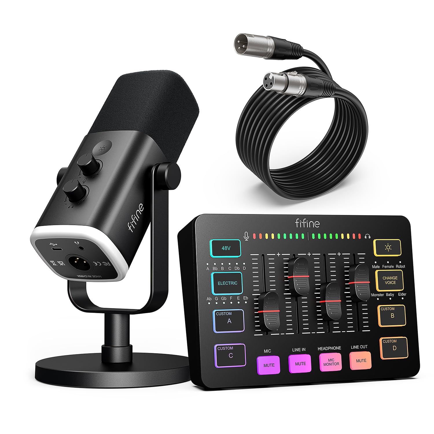 Foto 1 | Paquete De Equipo De Juego Fifine Dynamic Xlr/usb Micrófono - Venta Internacional.