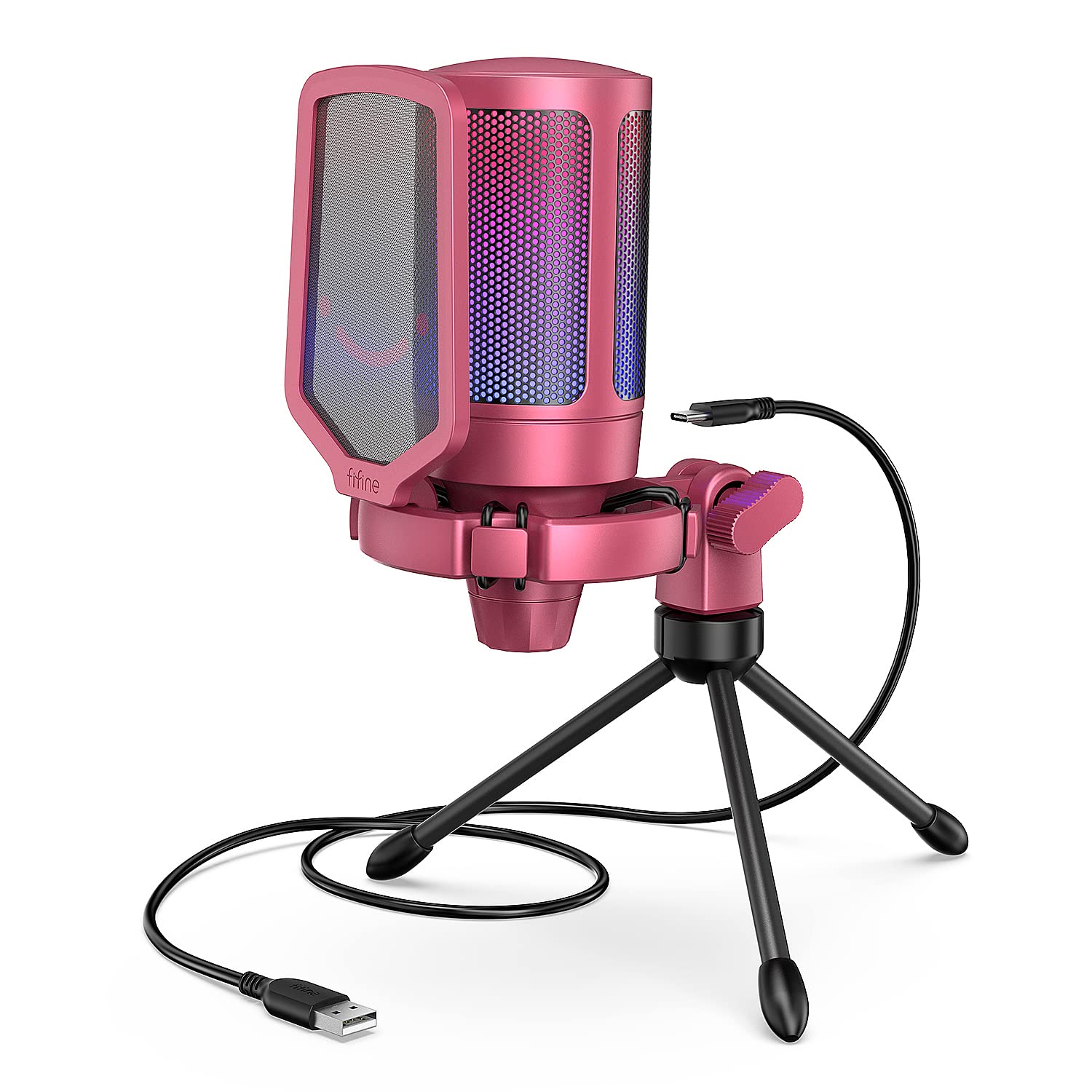 Foto 1 | Micrófono Usb Fifine Ampligame Pc Gaming Streaming Red - Venta Internacional.