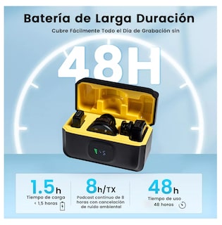 Foto 3 | Micrófono de Solapa Inalámbrico Hi-Fi para iPhone y Android - 2 Unidades