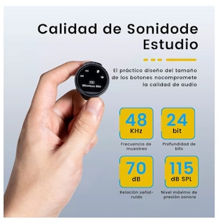 Foto 4 | Micrófono de Solapa Inalámbrico Hi-Fi para iPhone y Android - 2 Unidades