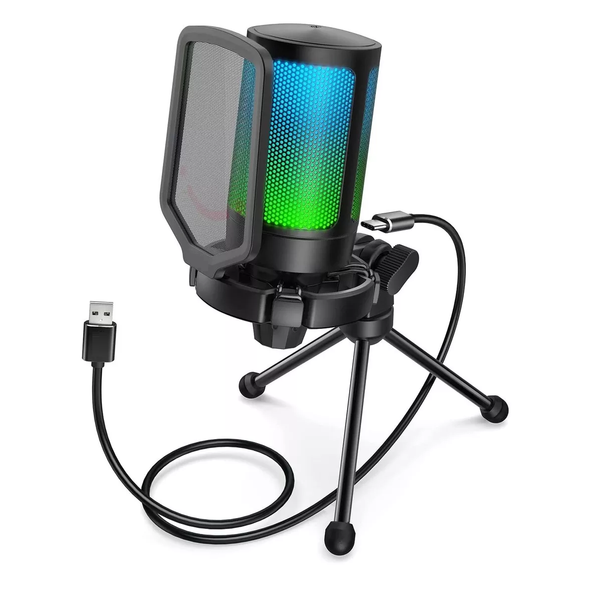 Micrófono Para Juegos Fifine Gamer, Podcast Eo Safe Imports Esi-16088 Negro