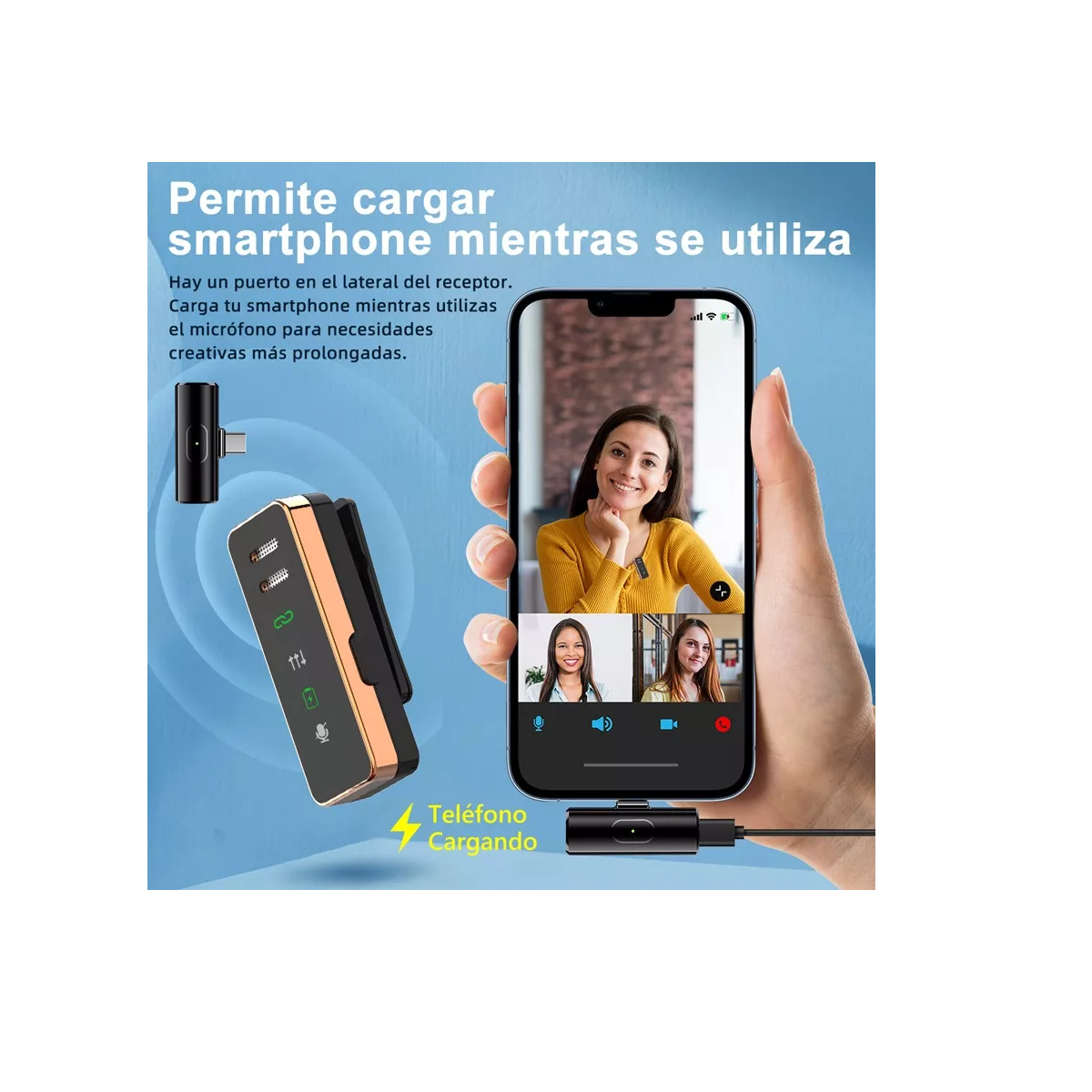 Foto 3 pulgar | Micrófono Inalámbrico Para Iphone/android Eo Safe Imports  Esi-16095 Multicolor