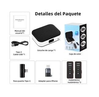 Foto 2 | Micrófono Inalámbrico Para Iphone/android Eo Safe Imports Esi-13263 Multicolor
