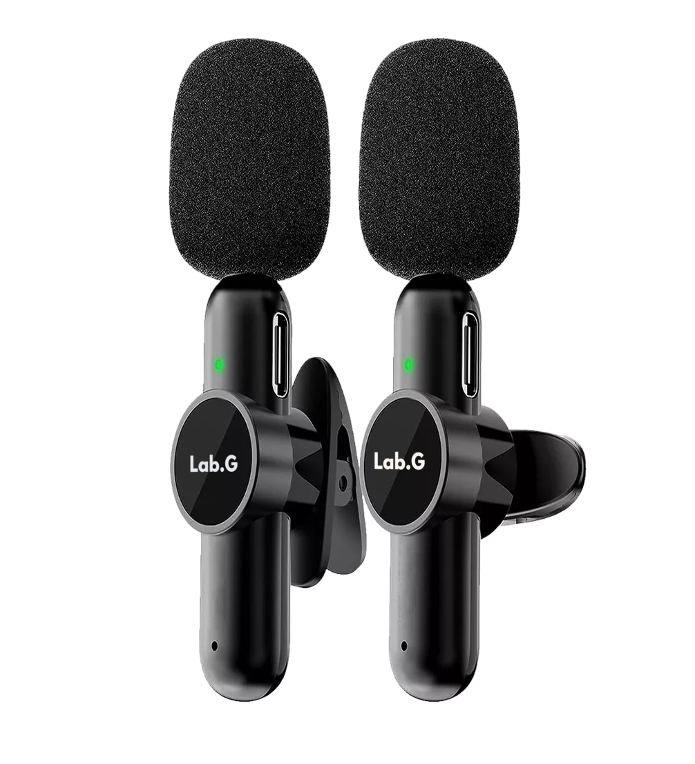 Foto 1 | Micrófonos Inalámbrico Para Iphone Android Y Pc 2 Pzs Negro