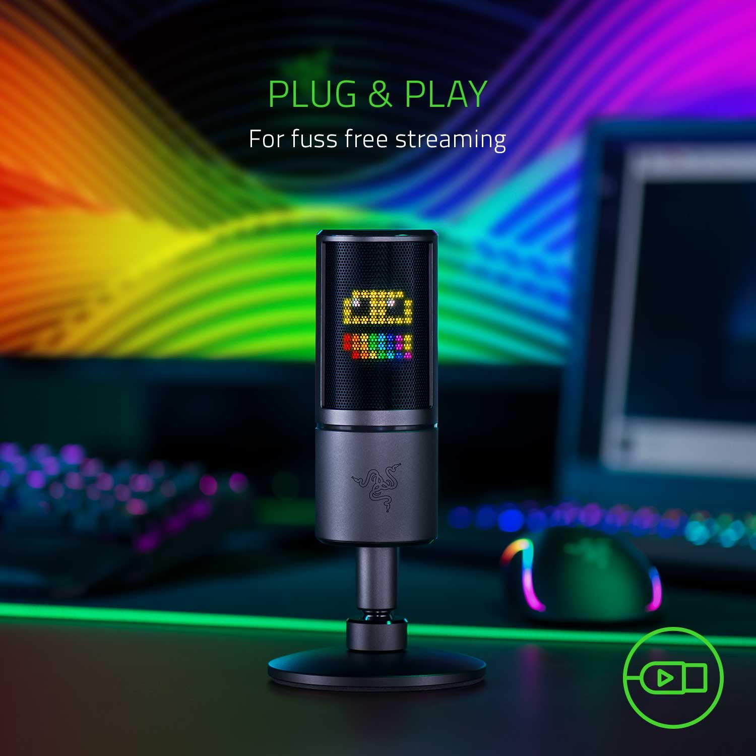 Foto 4 pulgar | Micrófono De Streaming Razer Seiren Emote Con Pantalla Led De 8 Bits - Venta Internacional.