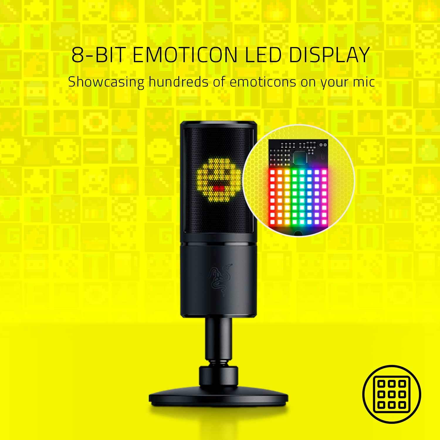 Foto 5 pulgar | Micrófono De Streaming Razer Seiren Emote Con Pantalla Led De 8 Bits - Venta Internacional.