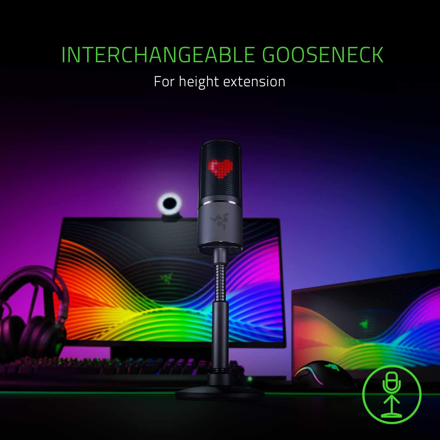 Foto 8 pulgar | Micrófono De Streaming Razer Seiren Emote Con Pantalla Led De 8 Bits - Venta Internacional.